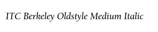 ITC Berkeley Oldstyle