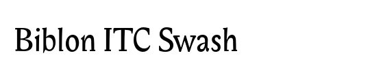 Biblon ITC Swash