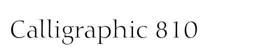 Calligraphic 810
