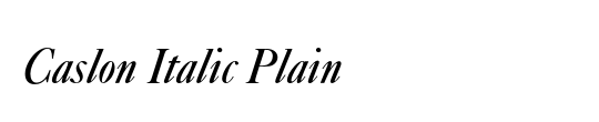 Caslon Italic