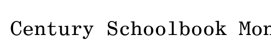 Century Schoolbook Monospace