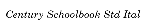 Century Schoolbook Std