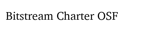 Bitstream Charter