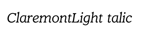 ClaremontLightItalic