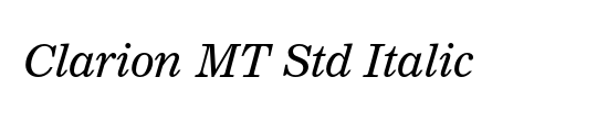 Clarion MT Std