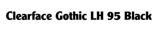 Clearface Gothic LH
