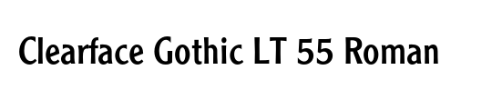 Clearface Gothic LT