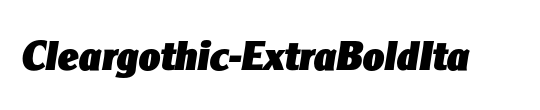 Cleargothic-ExtraBoldIta