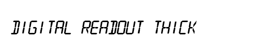 Digital Readout Thick