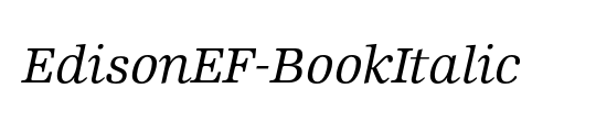 EdisonEF-BookItalic