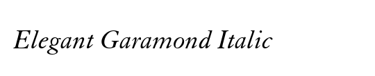 Elegant Garamond