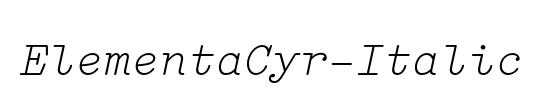 ElementaCyr-Italic