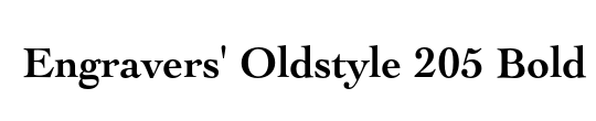 Engravers' Oldstyle 205