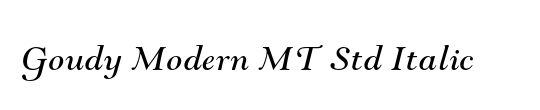 Goudy Modern MT Std
