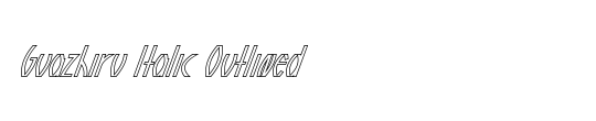 Guazhiru Italic Outlined