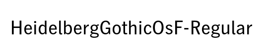 HeidelbergGothicOsFRegular