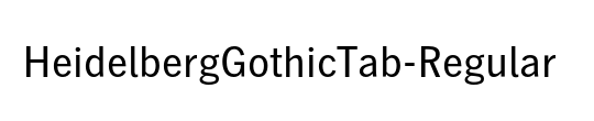 HeidelbergGothicTab