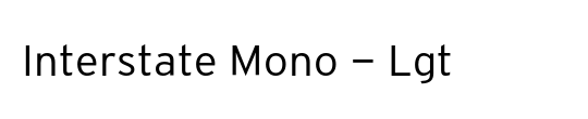 Interstate Mono - Lgt