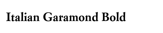Italian Garamond