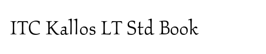 ITC Kallos LT Std