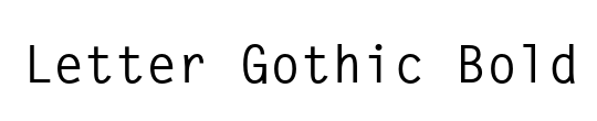 Letter Gothic