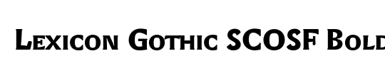 Lexicon Gothic SCOSF
