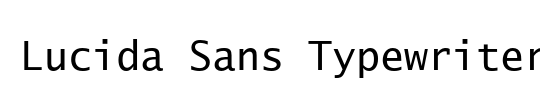 Lucida Sans Typewriter Std