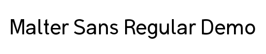 Malter Sans Regular Demo