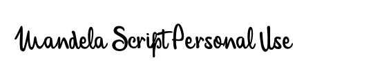 Mandela Script Personal Use
