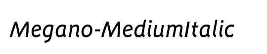 Megano-MediumItalic