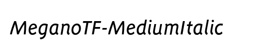 MeganoTF-MediumItalic