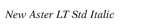New Aster LT Std