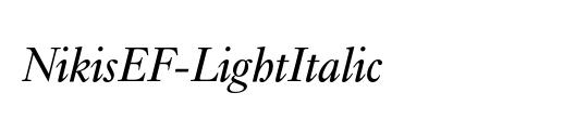 NikisEF-LightItalic