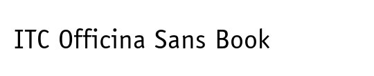 ITC Officina Sans