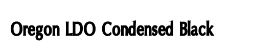 Oregon LDO Condensed Black