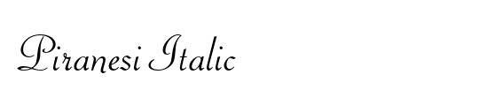 Piranesi Italic