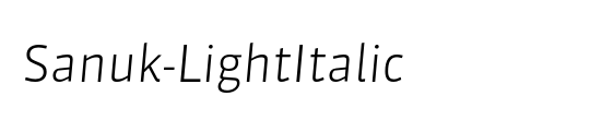 Sanuk-LightItalic