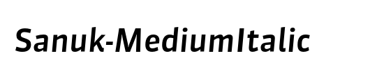 Sanuk-MediumItalic