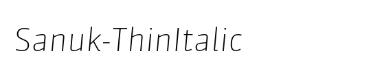 Sanuk-ThinItalic