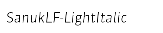 SanukLF-LightItalic
