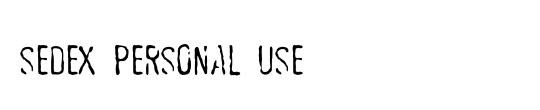 SEDEX PERSONAL USE