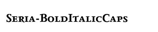 Seria-BoldItalicCaps