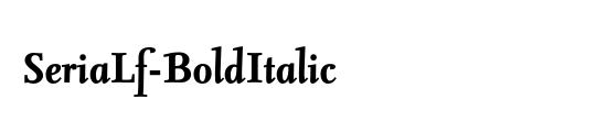 SeriaLf-BoldItalic