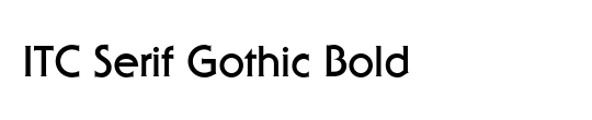 ITC Serif Gothic