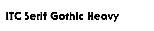 ITC Serif Gothic