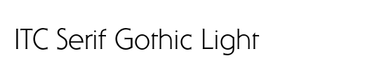 ITC Serif Gothic