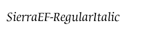 SierraEF-RegularItalic