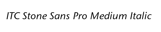 ITC Stone Sans Pro