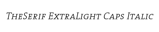 The Serif Extra Light-