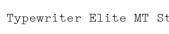 Typewriter Elite MT Std